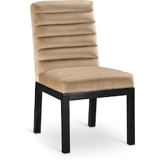 Evelyn Beige Velvet Dining Chair