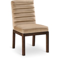 Evelyn Beige Velvet Dining Chair