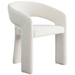 Rendition Cream Plush Fabric Dining Chair Set of 2