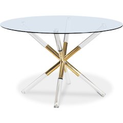 Mercury Acrylic/Gold Dining Table