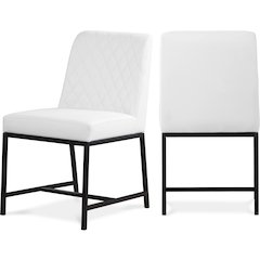 Bryce White Vegan Leather Dining Chair, Set of 2