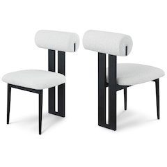 Dario Cream Boucle Fabric Dining Chair, Set of 2