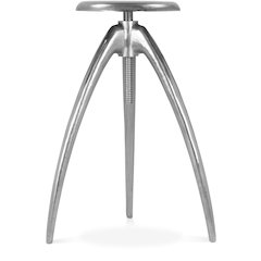 Clara Silver Aluminum Counter/Bar Stool