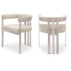 Marcello Beige Velvet Dining Chair, Set of 2