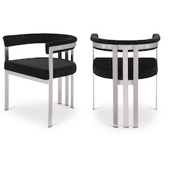 Marcello Black Velvet Dining Chair, Set of 2