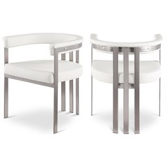 Marcello Cream Vegan Leather Dining Chair, Set of 2