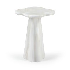 Nola White Concrete Indoor/Outdoor End Table