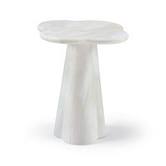 Nola White Concrete Indoor/Outdoor End Table