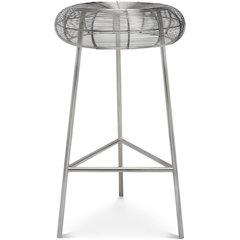 Tuscany Silver Metal Counter Stool