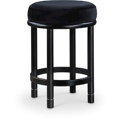 Monette Black Velvet Counter Stool