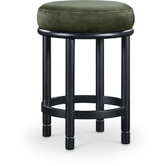 Monette Green Velvet Counter Stool