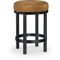 Monette Saddle Velvet Counter Stool