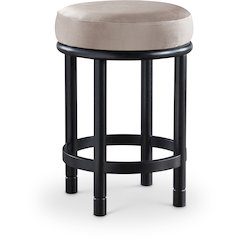 Monette Taupe Velvet Counter Stool