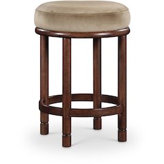 Monette Beige Velvet Counter Stool