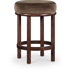 Monette Brown Velvet Counter Stool