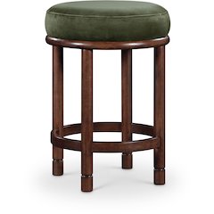 Monette Green Velvet Counter Stool