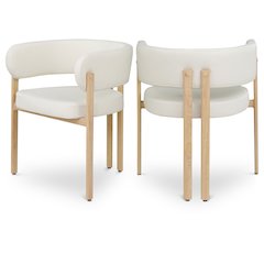 Gideon Cream Vegan Leather Dining Chair, Set of 2