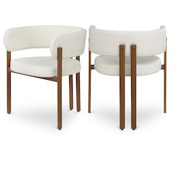 Gideon Cream Vegan Leather Dining Chair, Set of 2