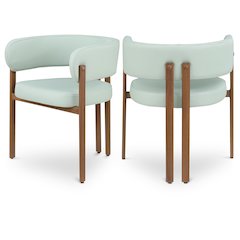 Gideon Mint Green Vegan Leather Dining Chair, Set of 2