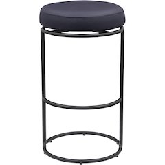 Madison Black Vegan Leather Bar Stool, Set of 2