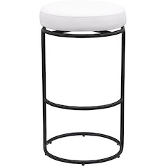 Madison Cream Vegan Leather Bar Stool, Set of 2