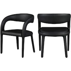Sylvester Black Vegan Leather Dining Chair