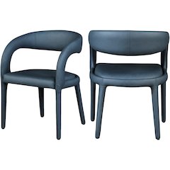 Sylvester Navy Vegan Leather Dining Chair