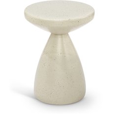 Anika Cream Iron Terrazzo End Table