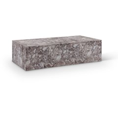 Piazza Brown Marble Finish Concrete Coffee Table