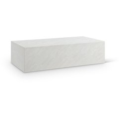 Piazza White Marble Finish Concrete Coffee Table