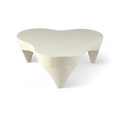 Bourges Cream Aluminum Coffee Table, Cream