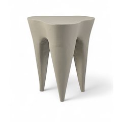 Bourges Taupe Aluminum End Table, Taupe
