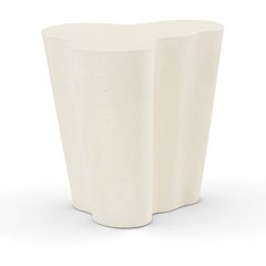 Monza Cream Concrete And Fiberglass Indoor / Outdoor End Table