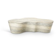Monza Travertine Travertine Finish Concrete Coffee Table