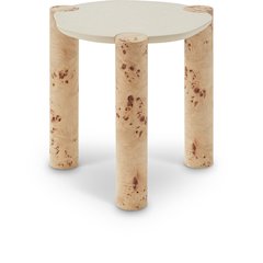 Thor Natural Burl Wood End Table