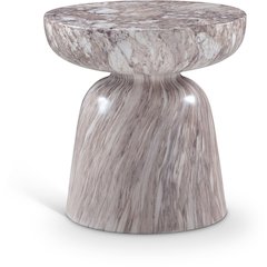 Avellino Brown Marble Finish Concrete End Table