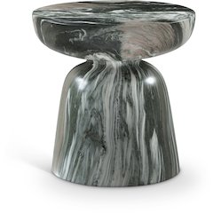 Avellino Green Marble Finish Concrete End Table