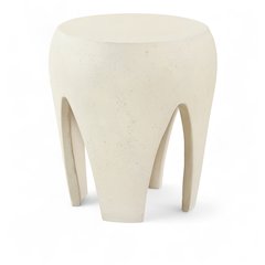 Moxie Cream Concrete And Fiberglass Indoor / Outdoor End Table