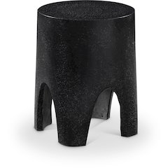 Foligno Black Marble Finish Concrete End Table