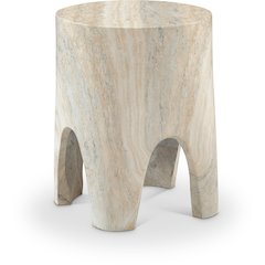 Foligno Travertine Travertine Finish Concrete End Table