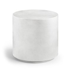 Imperia White Concrete Indoor/Outdoor End Table