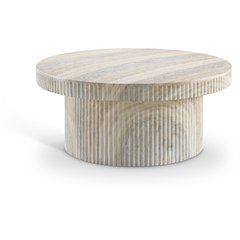 Legatto Travertine Travertine Finish Concrete Coffee Table