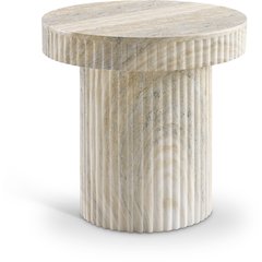 Legatto Travertine Travertine Finish Concrete End Table
