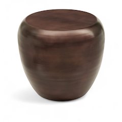 Capsule Brown Aluminum End Table