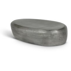 Capsule Silver Aluminum Coffee Table