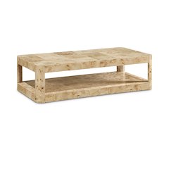 Reeves Natural Burl Wood Coffee Table