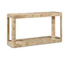 Reeves Natural Burl Wood Console Table