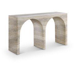 Faenza Travertine Travertine Finish Console Table
