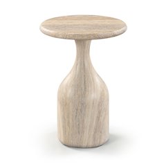 Savona Travertine Concrete Indoor/Outdoor End Table