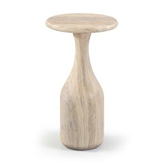 Savona Travertine Concrete Indoor/Outdoor End Table